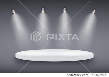 Black and White Presentation platform 45467964