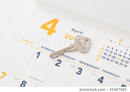 Calendar and key Calendar and key 45467965