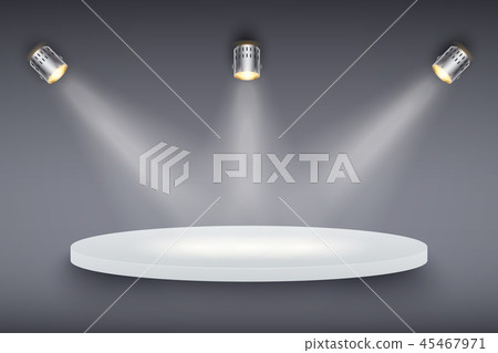 Black and White Presentation platform Black and White Presentation platform 45467971