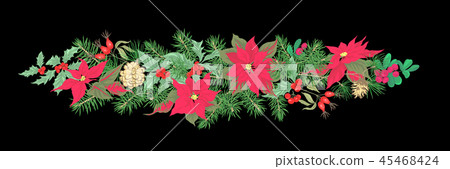 Christmas decoration, wreath made of fir branches Christmas decoration, wreath made of fir branches 45468424