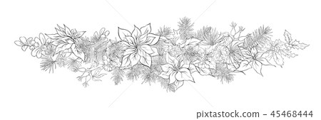 Christmas decoration, wreath made of fir branches Christmas decoration, wreath made of fir branches 45468444