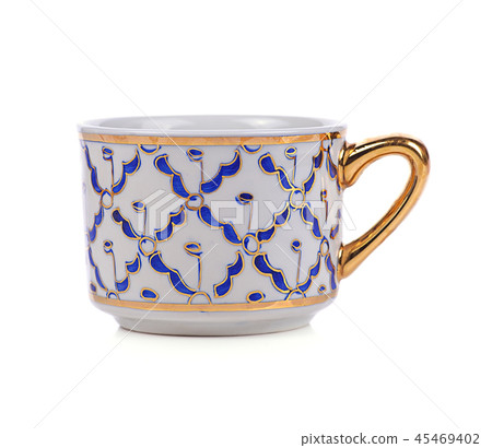 Ceramic cup isolated on white background. 45469402