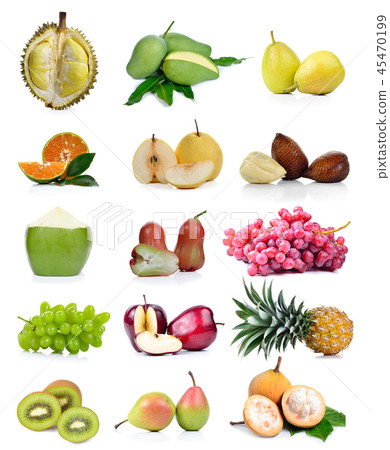 Fruits isolated on white background. 45470199