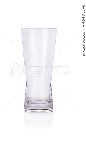 Empty glass for water, juice or milk on white  45471348