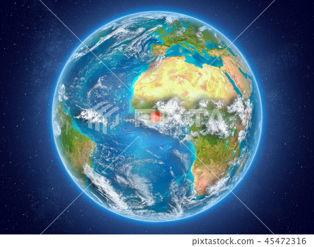 Ivory Coast on planet Earth in space Ivory Coast on planet Earth in space 45472316