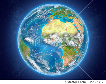 Ghana on planet Earth in space Ghana on planet Earth in space 45472317