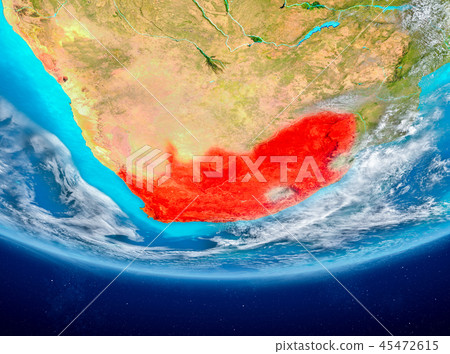 South Africa on globe from space South Africa on globe from space 45472615