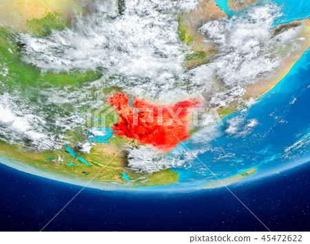 Kenya on globe from space Kenya on globe from space 45472622