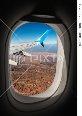 Sahara Desert and Red Sea - Airplane Window 45472673