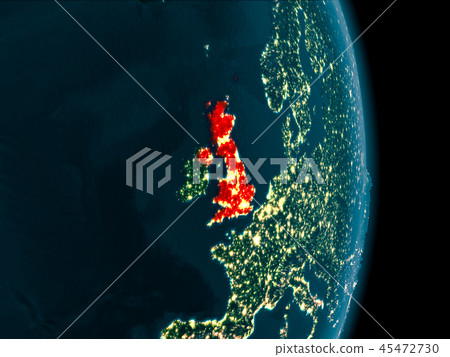 United Kingdom at night United Kingdom at night 45472730