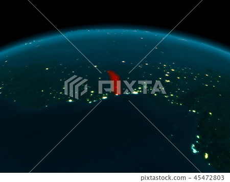 Orbit view of Togo at night Orbit view of Togo at night 45472803