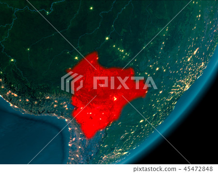 Bolivia from space at night Bolivia from space at night 45472848
