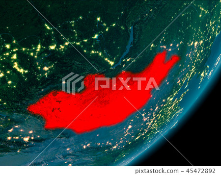 Mongolia from space at night 45472892