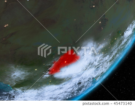 Orbit view of Burkina Faso at night Orbit view of Burkina Faso at night 45473140