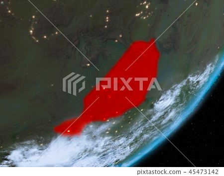 Orbit view of Niger at night 45473142