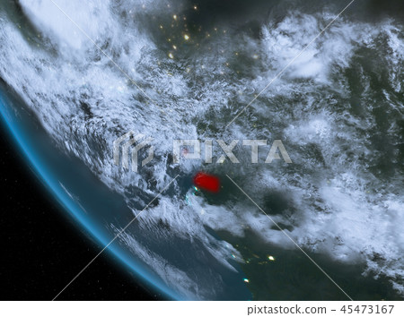 Night view of Equatorial Guinea on Earth 45473167