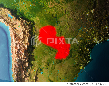 Orbit view of Paraguay Orbit view of Paraguay 45473222