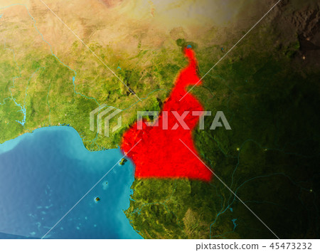 Orbit view of Cameroon Orbit view of Cameroon 45473232