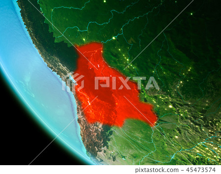 Bolivia in red in the evening Bolivia in red in the evening 45473574