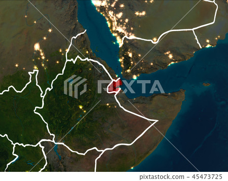 Map of Djibouti at night Map of Djibouti at night 45473725