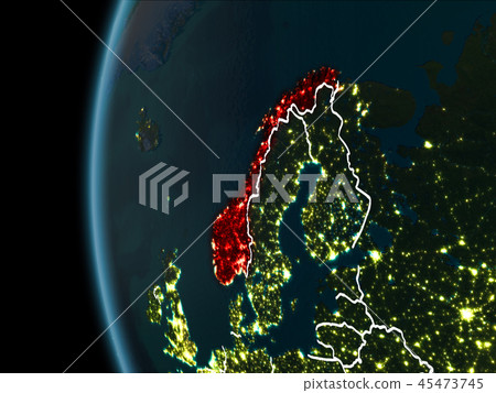 Norway from space at night Norway from space at night 45473745