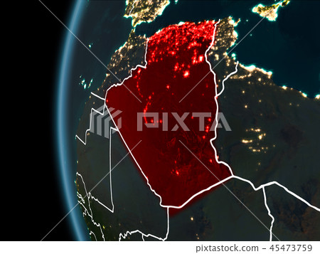 Algeria from space at night 45473759