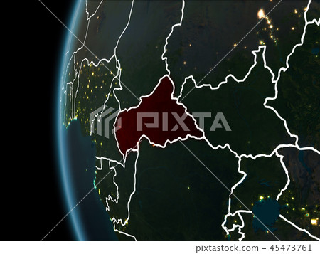 Central Africa from space at night Central Africa from space at night 45473761