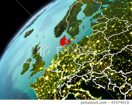 Evening view of Denmark on Earth Evening view of Denmark on Earth 45474019