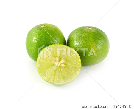 Fresh lime  Isolated on white background 45474568