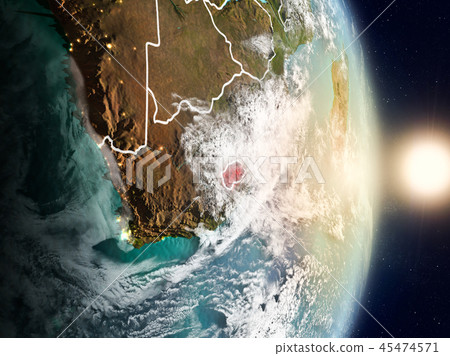 Lesotho during sunrise Lesotho during sunrise 45474571