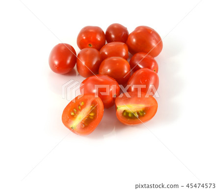 chopped tomato isolated on white background chopped tomato isolated on white background 45474573