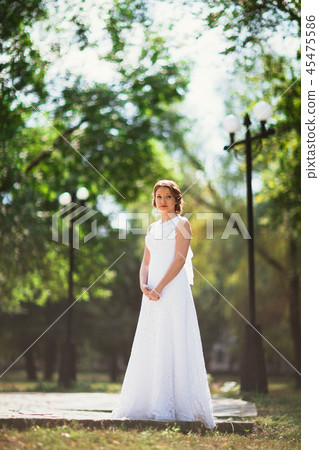 portrait of a young bride on the background  45475586