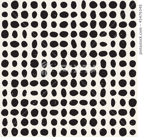 Hand drawn style ethnic seamless pattern. Abstract geometric shapes in black and white. Hand drawn style ethnic seamless pattern. Abstract geometric shapes in black and white. 45476348