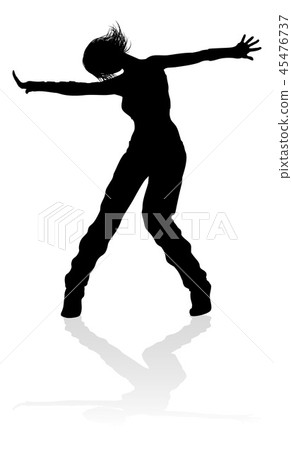 Street Dance Dancer Silhouette 45476737