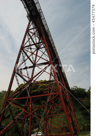 Former Amarube Iron Bridge seen from below, Kami-cho, Mikata-gun, Hyogo Prefecture Former Amarube Iron Bridge seen from below, Kami-cho, Mikata-gun, Hyogo Prefecture 45477374
