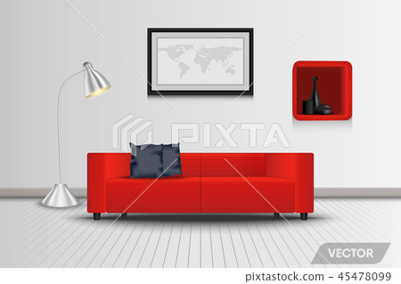 Living room interior design and decorative, Vector Living room interior design and decorative, Vector 45478099