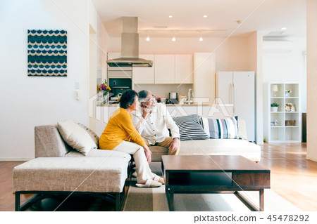 Senior couple house living Senior couple house living 45478292