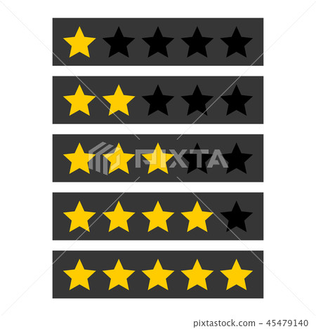 Rating Stars Symbols Set on White Background. Vector Rating Stars Symbols Set on White Background. Vector 45479140