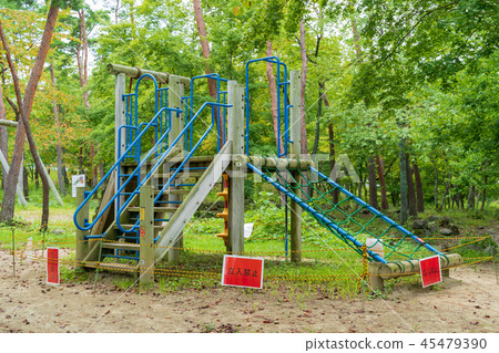 Summer park prohibited playground equipment Summer park prohibited playground equipment 45479390