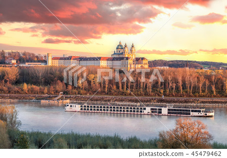Melk with Danube river in Wachau, Austria 45479462