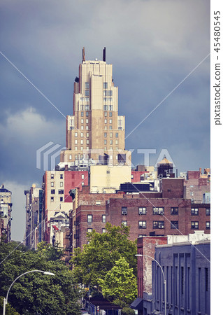 Vintage toned picture of the New York City. Vintage toned picture of the New York City. 45480545