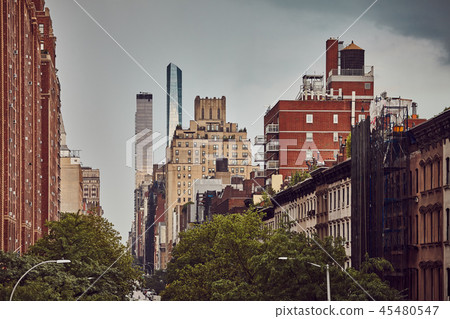 Retro toned picture of the New York City. Retro toned picture of the New York City. 45480547
