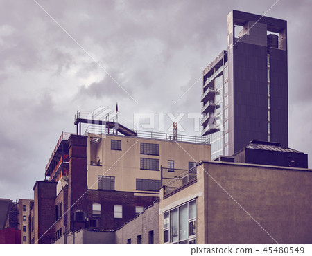 Color toned picture of New York City architecture. 45480549