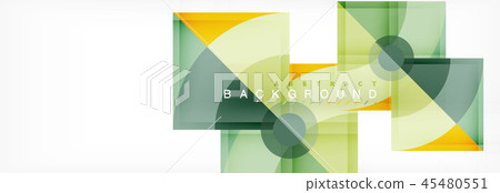 Triangles and circle geometric background 45480551