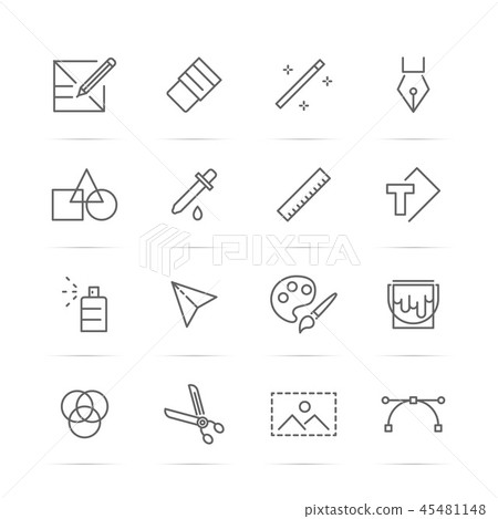 graphic design tools vector line icons 45481148