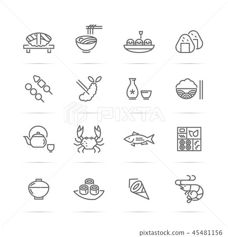 japanese food vector line icons 45481156