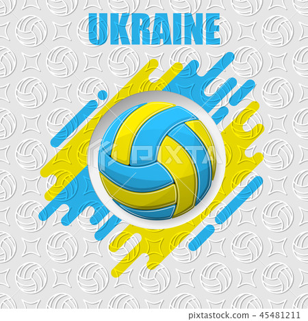 Volleyball Ukraine background Volleyball Ukraine background 45481211