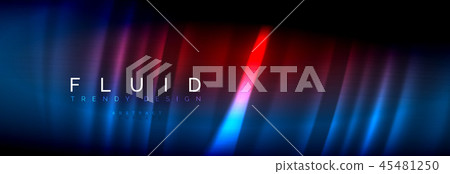 Neon glowing fluid wave lines, magic energy space light concept, abstract background wallpaper 45481250
