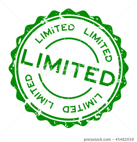 Grunge green limited word round rubber seal stamp 45482039