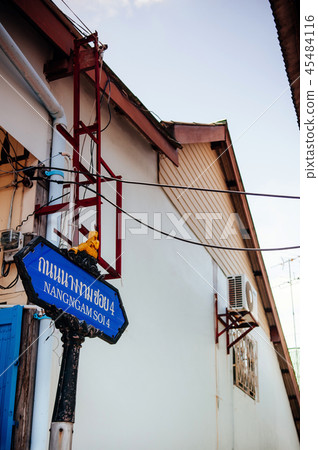 Street sign of Nang Ngam Street, Songkhla Old Town Street sign of Nang Ngam Street, Songkhla Old Town 45484116